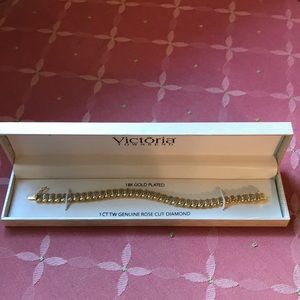 18K gold plated diamond bracelet